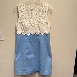 Lily Pulitzer Sandi Stretch Shift dress Blue Peri Womens Size 6